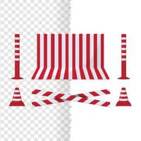 Road block work sign icons for web, road work construction sign or symbols isolated in white background vector