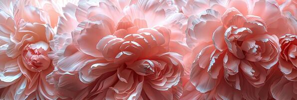 AI generated Pink flowers in delicate paper cutouts photo