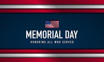 Memorial Day Background Design. Vector Illustration.