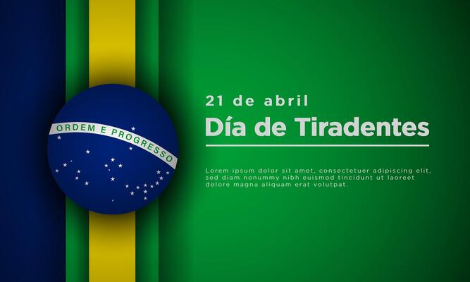 Tiradentes Day Background Design. Vector Illustration.