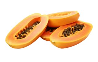 AI generated Vibrant Papaya Realism On Transparent Background png