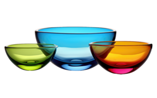 AI generated Culinary Glass Bowls On Transparent Background png