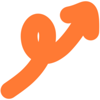 orange, Orange flèche, élément, La Flèche élément, Orange La Flèche élément, La Flèche icône, icône, élément png