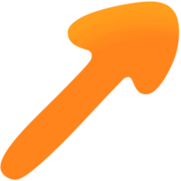 orange gul pil element png