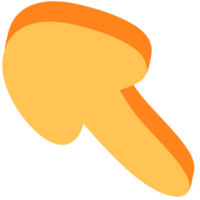 orange gul pil element png