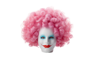 Clown Rosa Perücke auf transparent Hintergrund png