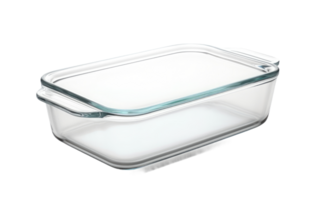 AI generated Realistic Glass Baking Dish On Transparent Background png