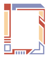 abstract levendig verticaal modern kader. kleurrijk meetkundig rechthoek grens. kopiëren ruimte voor uw afbeeldingen en tekst png