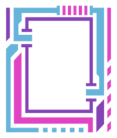 resumen vibrante vertical moderno marco. vistoso geométrico rectángulo borde. Copiar espacio para tu imágenes y texto png