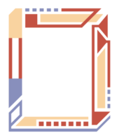 abstract levendig verticaal modern kader. kleurrijk meetkundig rechthoek grens. kopiëren ruimte voor uw afbeeldingen en tekst png