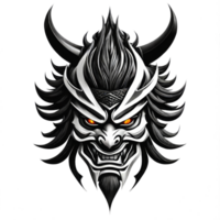 AI generated the demon head of the japanese demon, hd png