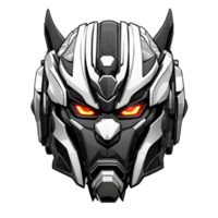 ai generiert das Roboter Helm von das Transformer Film Charakter, transparent Hintergrund png