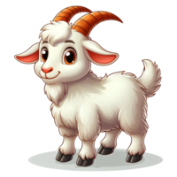 AI generated funny goat cartoon png