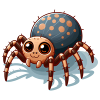 AI generated adorable spider cartoon png