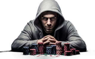 AI generated Strategic Poker Mindset On Transparent Background png