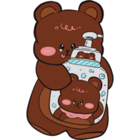 The illustration of a shower gel png