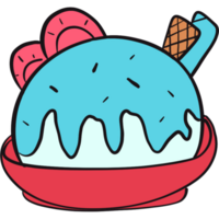 The illustration of a Bingsu png