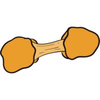 The illustration of a chicken bone png