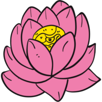 The illustration of a lotus png