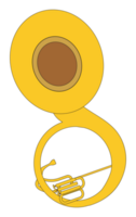 sousaphone ljud. en kraftfull mässing instrument png