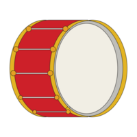 das Herzschlag von das Rhythmus. ein mächtig Bass Trommel png