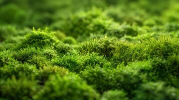 AI generated fluffy moss texture photo