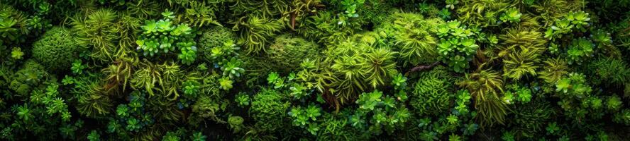 AI generated fluffy moss texture photo