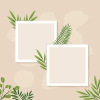 Collage Photo Frame Vector Template Illustration Set, Picture Collage Presentation Frame Element, Photo Frame Film Isolated, Photo Gallery Illustration Set.