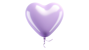 Pastel Purple Heart Balloon On Transparent Background png