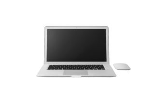 Laptop with Black Screen On Transparent Background png