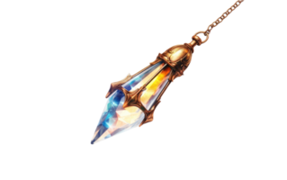 Crystal Dowsing Pendulum On Transparent Background png