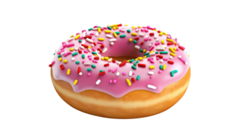 aardbei donut Aan transparant achtergrond png