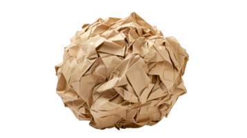 zerknittert Papier Ball auf transparent Hintergrund png