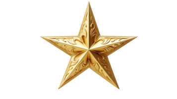 Golden Star On Transparent Background png