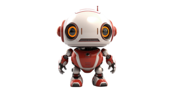 Cute Robot Character On Transparent Background png