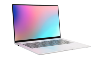 Laptop Eleganz auf transparent Hintergrund. png