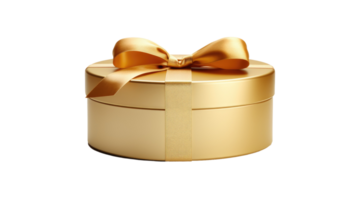 Gold Überraschung Box auf transparent Hintergrund png