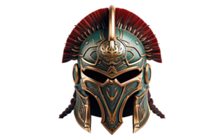 ai generiert spartanisch Helm auf transparent Hintergrund png