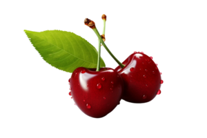 AI generated Luscious Cherry in Isolation on Transparent background png