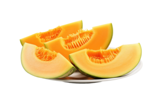AI generated Cantaloupe Melon on Transparent background png