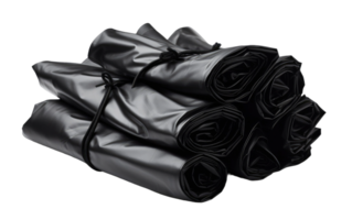 AI generated Close-Up of Black Garbage Bags on Transparent background png