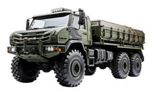 AI generated Powerful Military Truck Image in High Resolution on Transparent background png