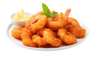 AI generated Fried Shrimp on Transparent background png