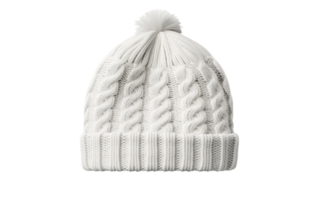 AI generated Trendy Knitted Beanie Hat on Transparent background png