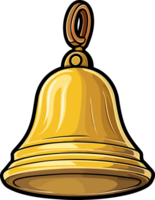 AI generated Golden bell clipart design illustration png