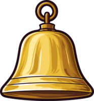 ai généré d'or cloche clipart conception illustration png