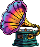 AI generated Gramophone clipart design illustration png