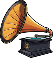 AI generated Gramophone clipart design illustration png