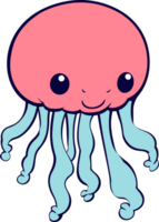 AI generated Jelly fish clipart design illustration png