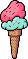 AI generated Ice cream clipart design illustration png